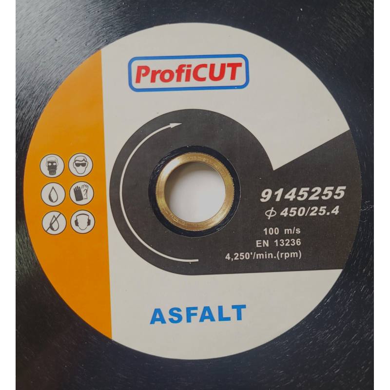 Tarcza diament. ProfiCUT do cięcia asfaltu 450 x 25,4 x 15 mm