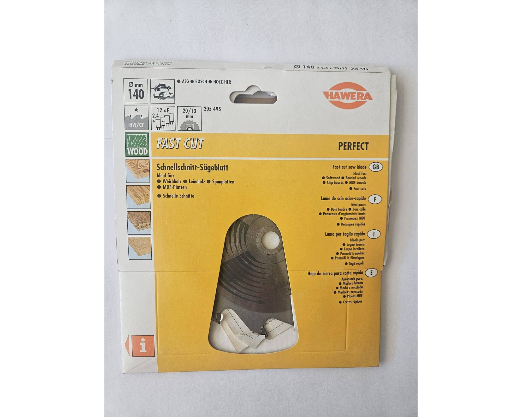 Tarcza pilarska HW/CT Hawera Fast Cut Perfect 140 x 20/13 mm 12Z F
