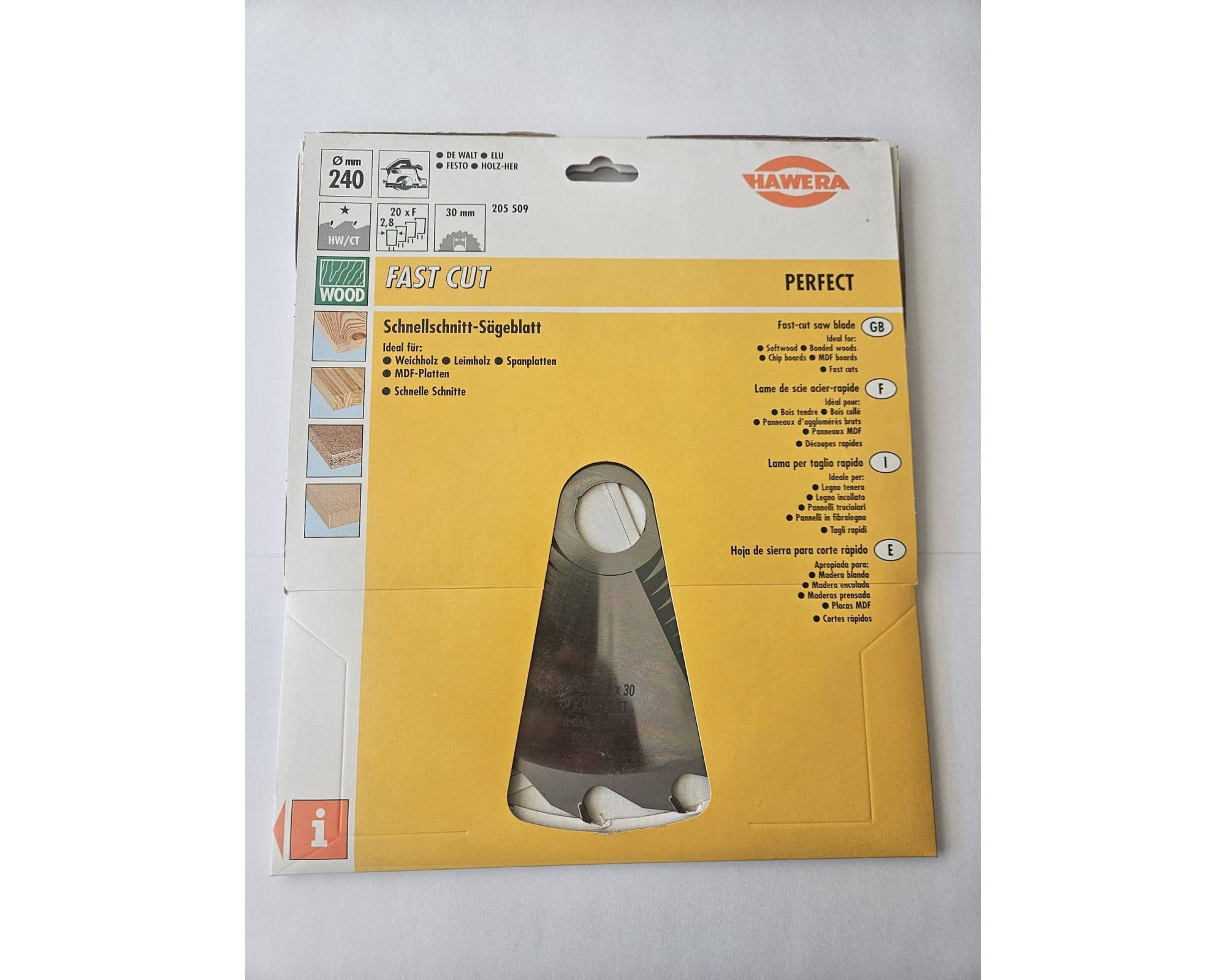 Tarcza pilarska HW/CT Hawera Fast Cut Perfect 240 x 30 mm 20Z F