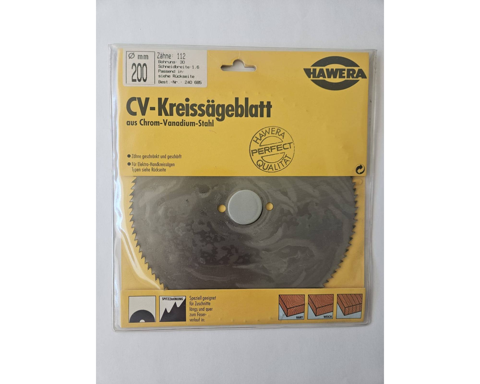 Tarcza pilarska CV Hawera 200 x 30 mm 112Z