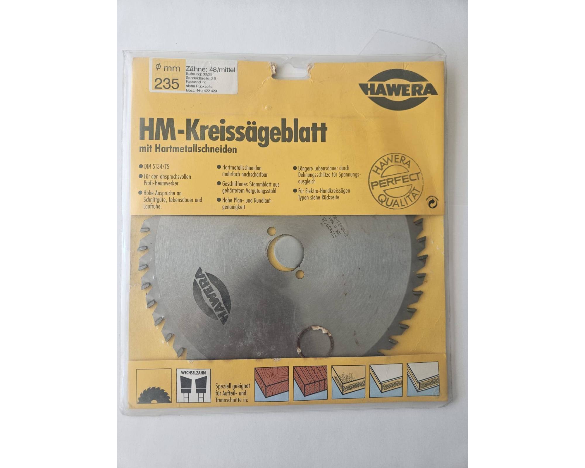 Tarcza pilarska HM Hawera 235 x 30/25 mm 48Z