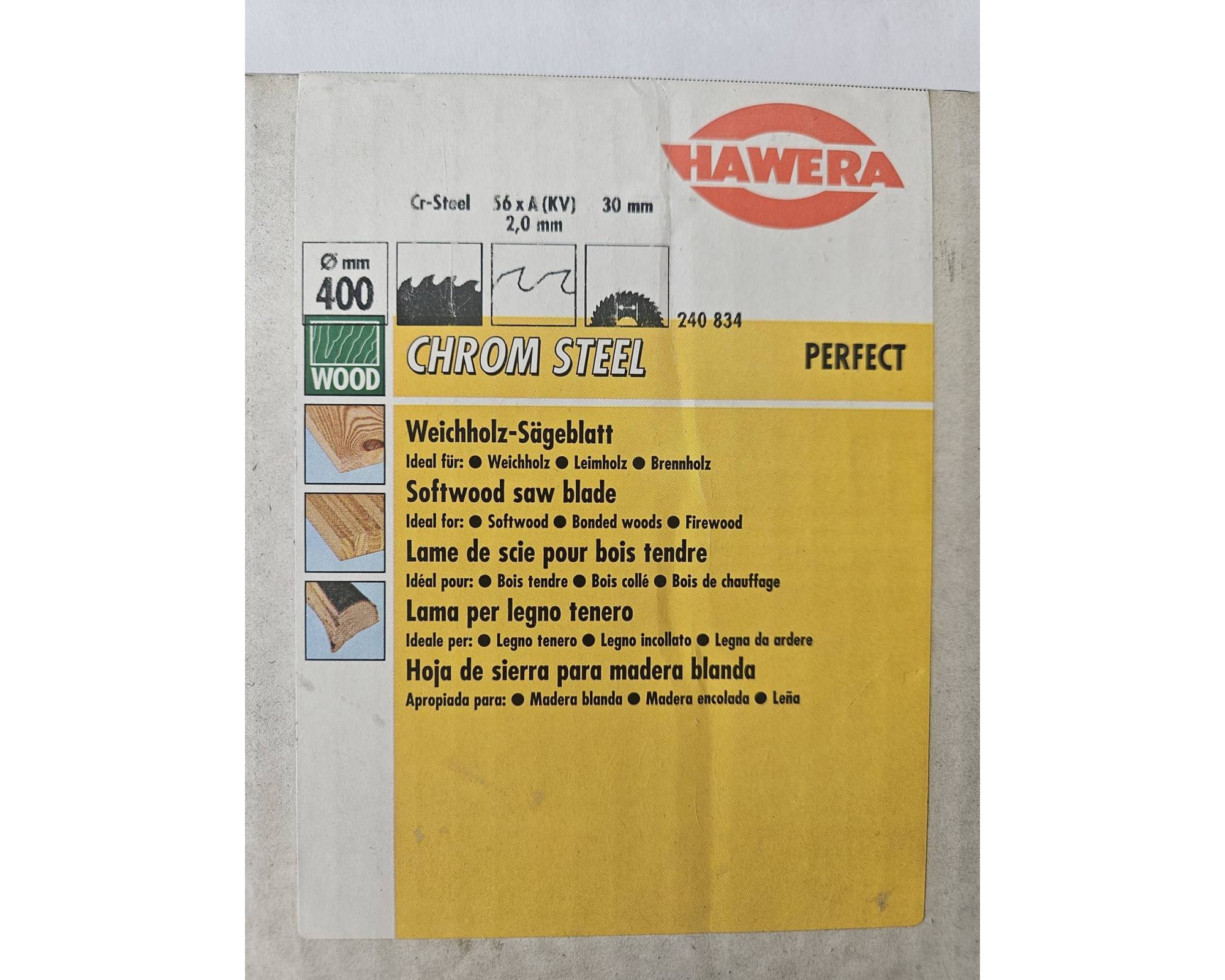 Tarcza pilarska Cr-Steel Hawera Chrom Steel Perfect 400 x 30 mm 56Z/A