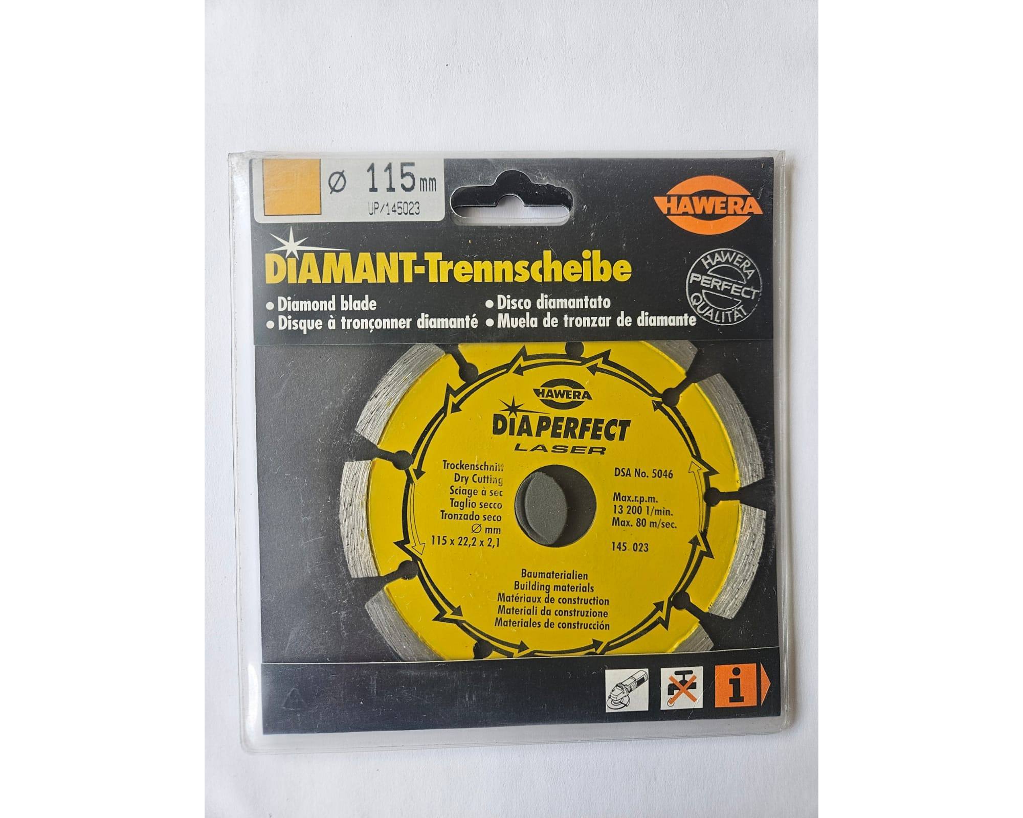 Tarcza diamentowa Hawera UP Perfect uniwersalna 115 x 22,2 mm