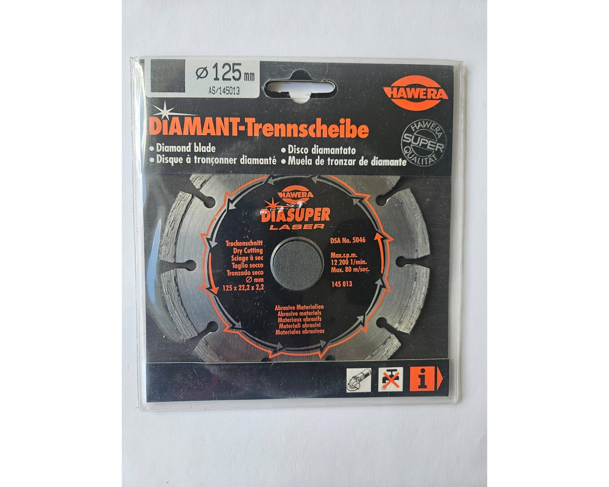 Tarcza diamentowa Hawera AS Super do ścierających materiałów 125 x 22,2 mm