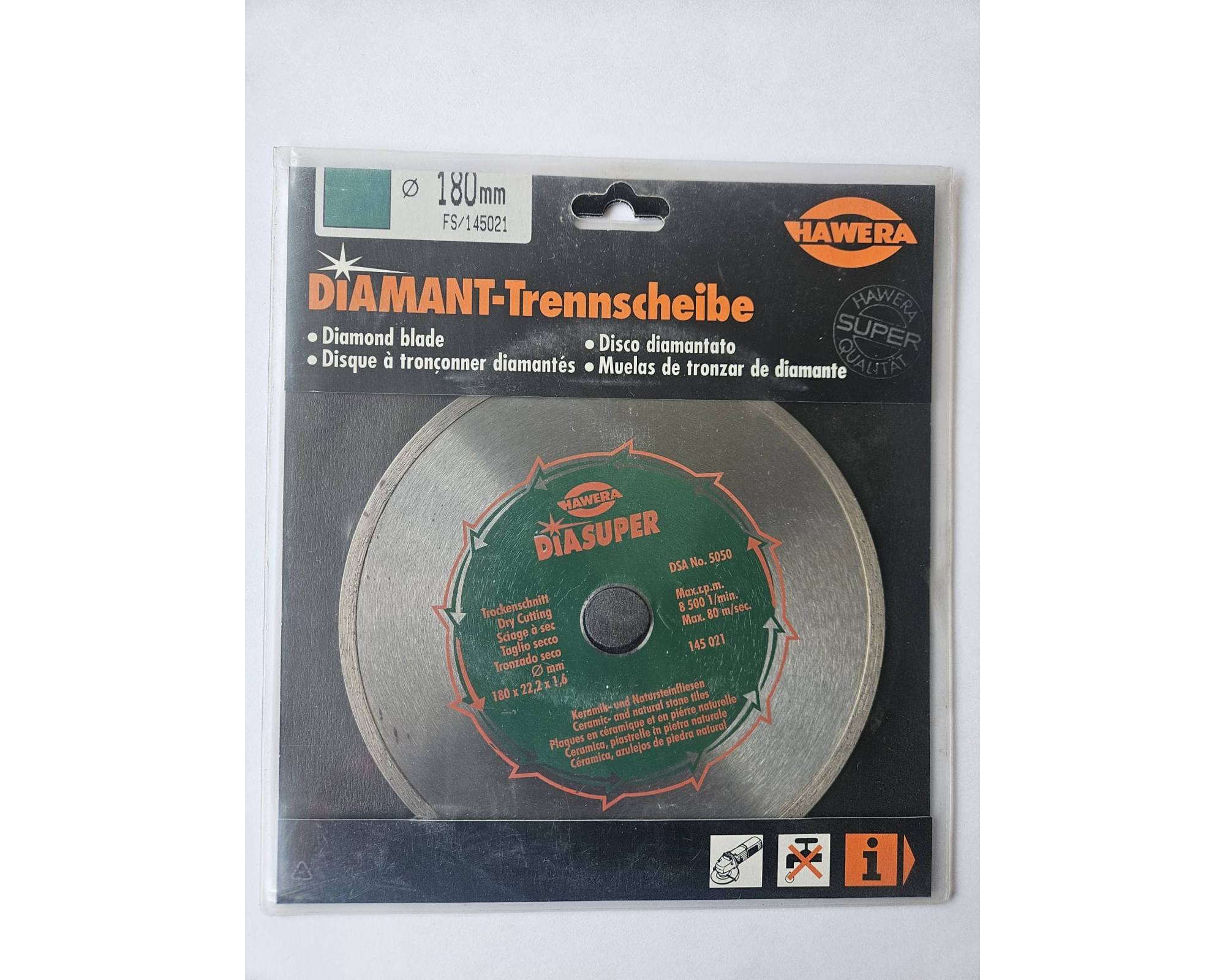 Tarcza diamentowa Hawera FS Super do płytek ceramicznych 180 x 22,2 mm