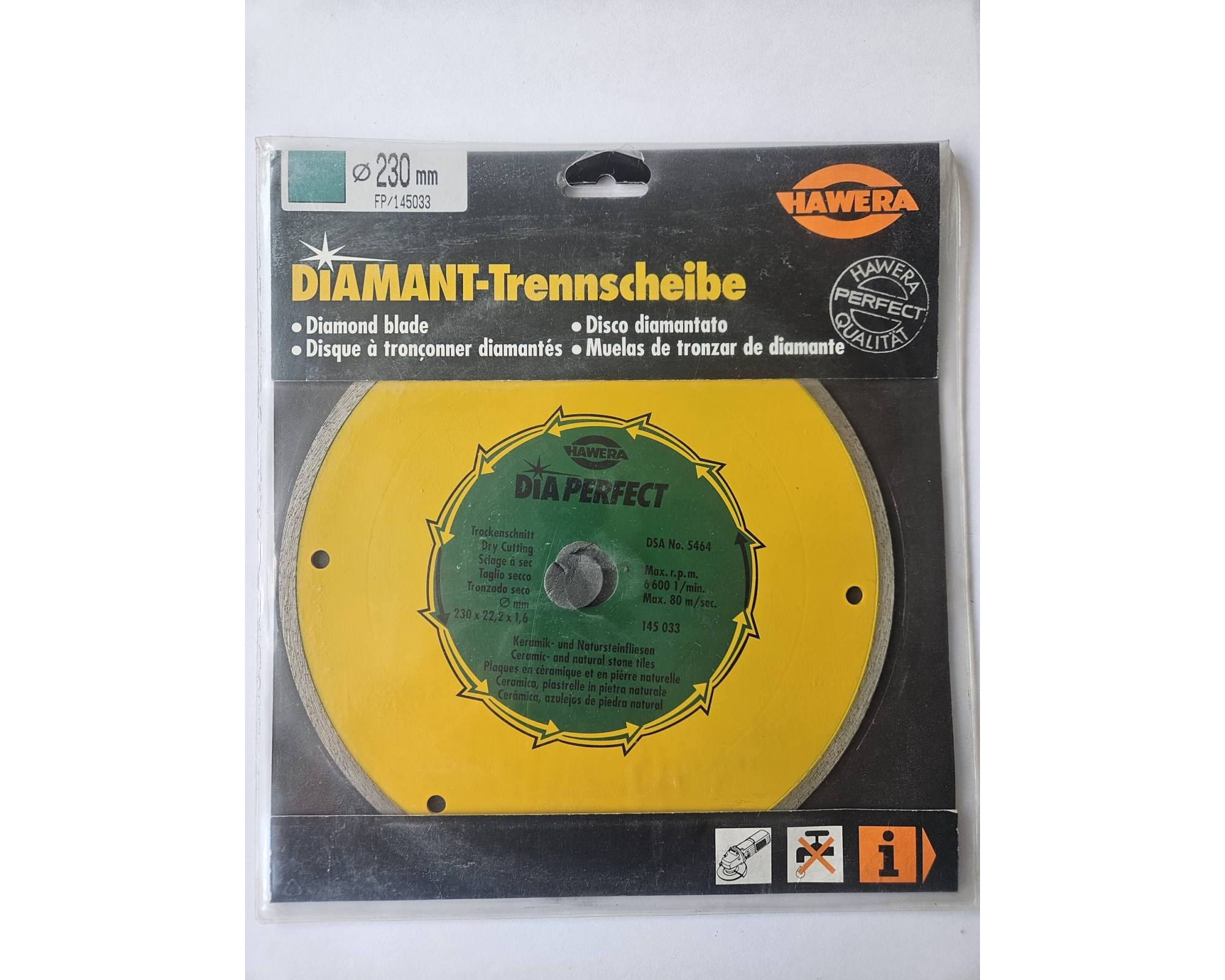 Tarcza diamentowa Hawera FP Perfect do płytek ceramicznych 230 x 22,2 mm