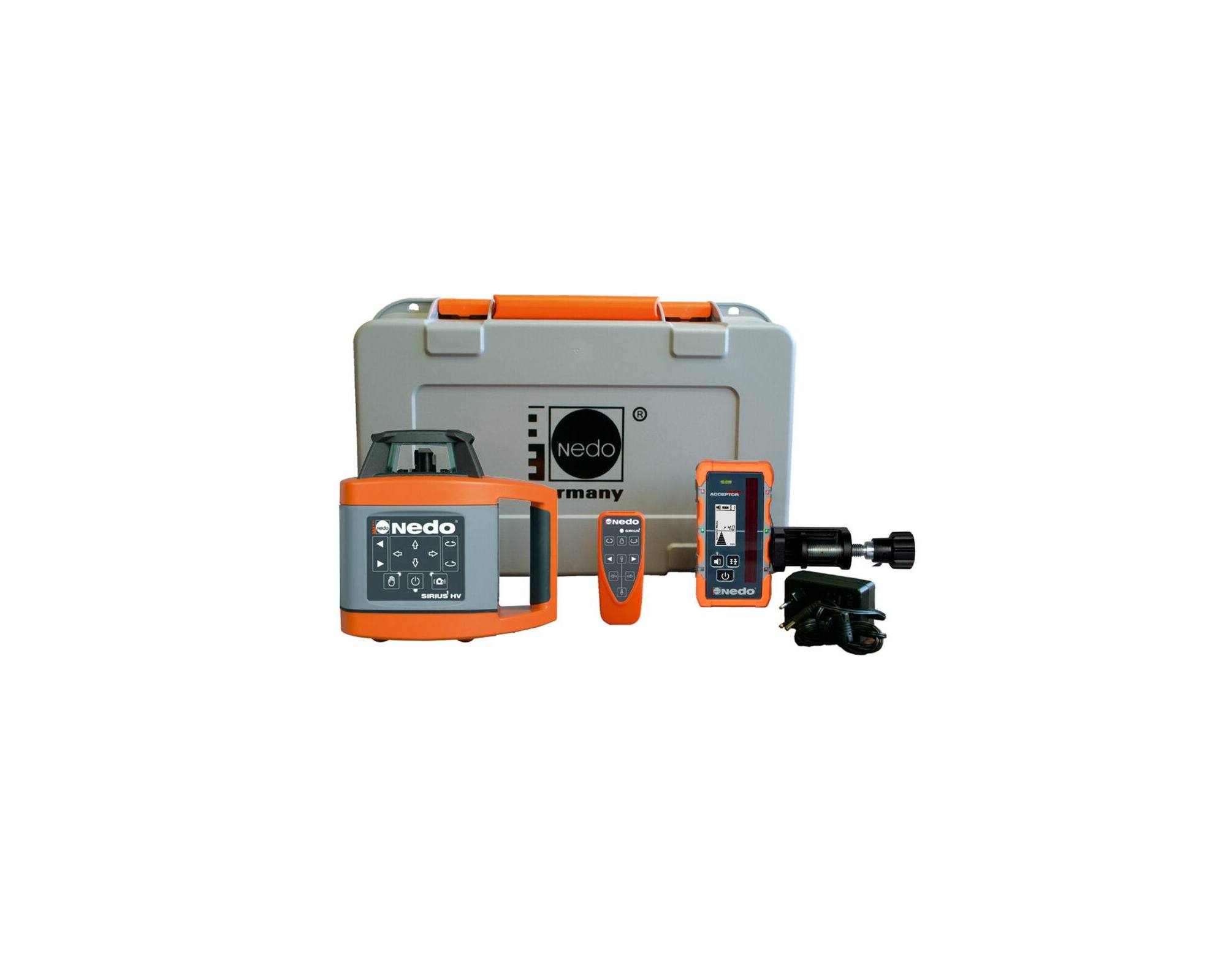 Nedo Sirius 1 HV + Acceptor MAXX | Laser rotacyjny 900 m