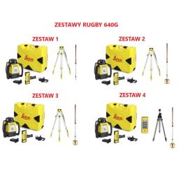 NIWELATOR LASEROWY RUGBY 640G+DETEKTOR RE120+AKUM+LADOWARKA