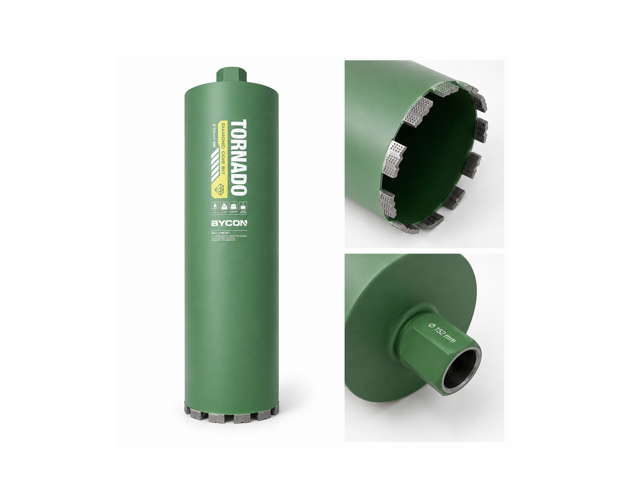 Bycon, korona diamentowa do betonu Super SHARK 152 mm x 450 mm 1 1/4"