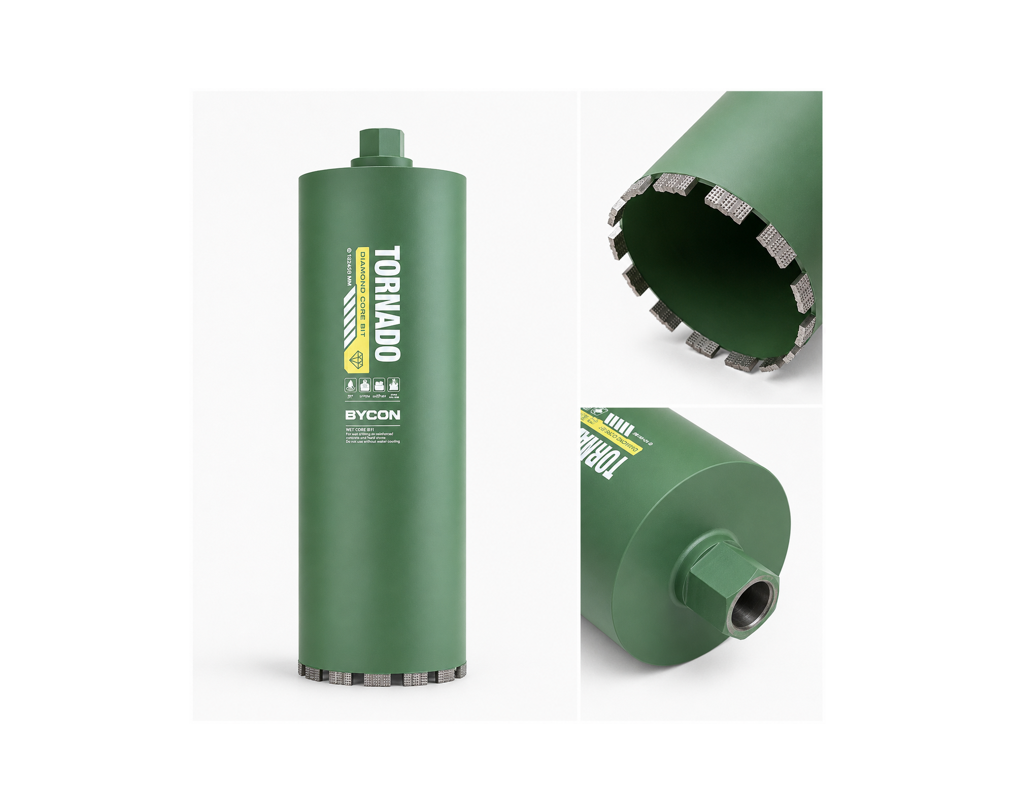 Korona diamentowa BYCON Tornado 162 mm 450 mm 1 1/4" UNC
