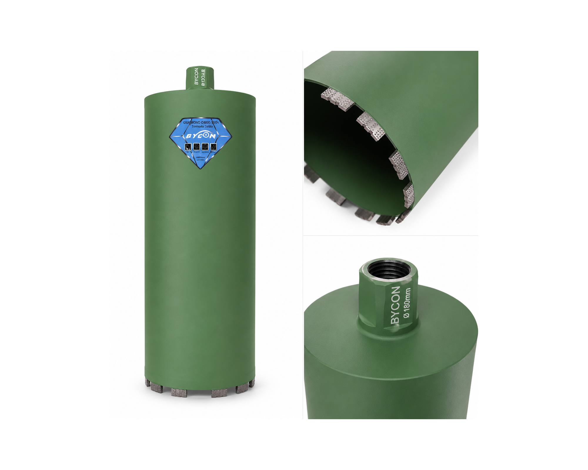 Korona diamentowa BYCON do betonu Super SHARK 180x450 1 1/4"