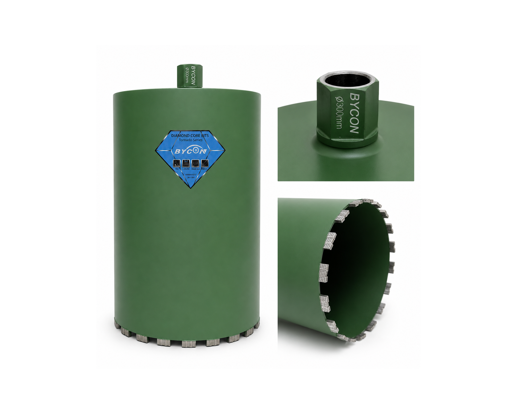 Bycon, korona diamentowa do betonu Super SHARK 300 mm x 450 mm 1 1/4"
