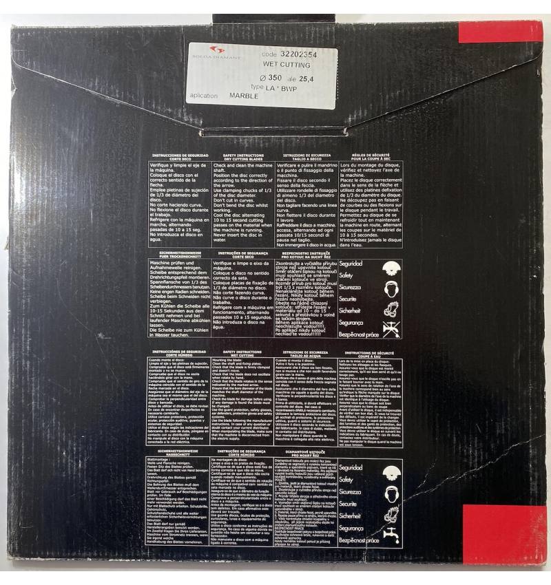Tarcza diamentowa marmuru 350x25,4x3,2x6,5