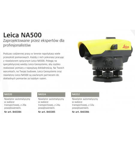 Niwelator optyczny Leica NA 532+statyw+łata+Disto One