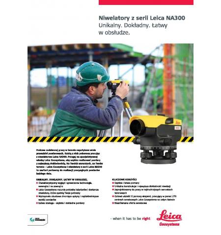 Niwelator Leica NA320 + statyw 160cm + łata 5 m